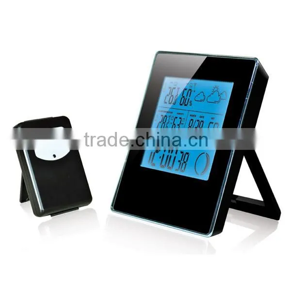 Digital Wireless Weather Station to Monitor Indoor Outdoor Temperature Humidity Thermometer Time Weather Forecast Alarm Clock