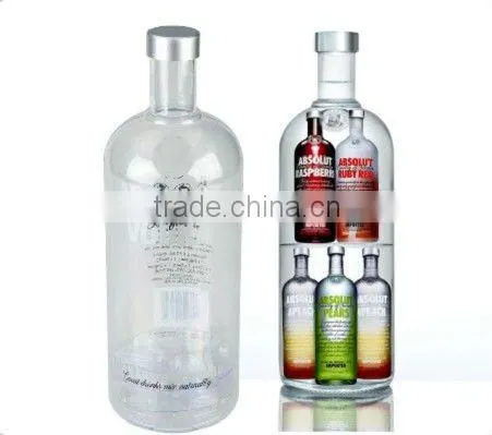 Plastice transparent one bottle wine package