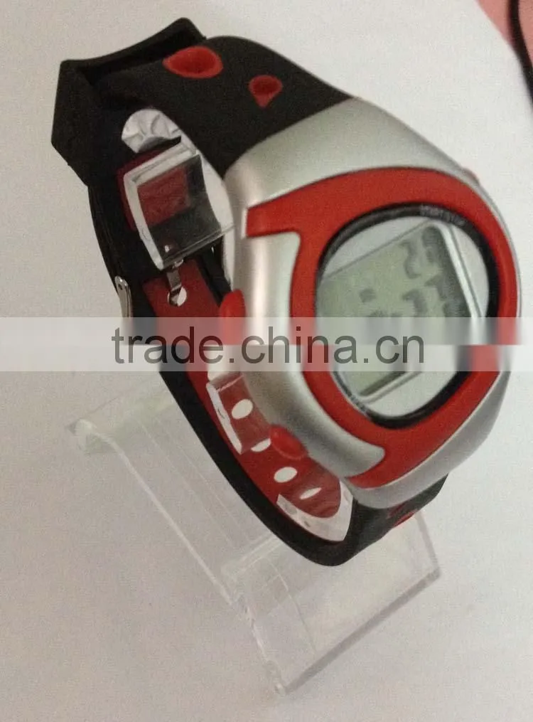 analog digital wrist watch pu silicone multi-function digital watch red w digital watch