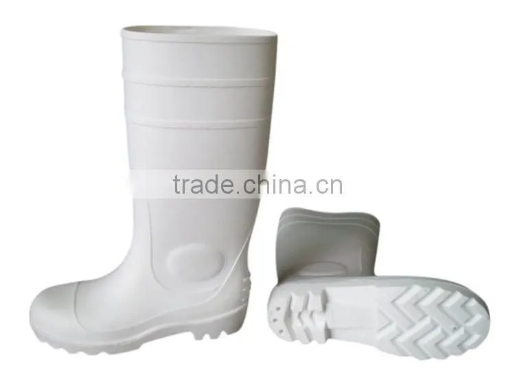 Yellow PVC rain boots with steel toe,safety rain shoes