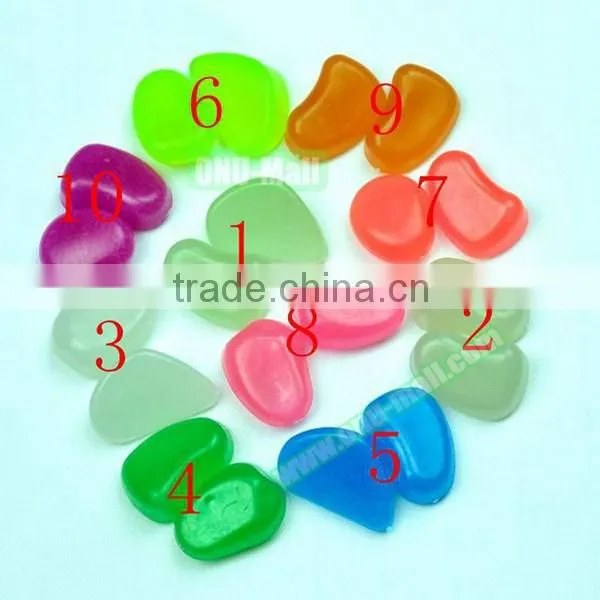 Colorful Man-made Pebbles Luminous Stone, Night Light Stones for Garden Walkway Decorative