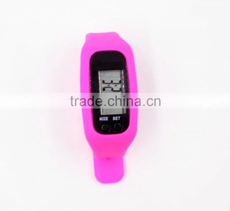Multi-function silicone kids pedometer watch for health gifts