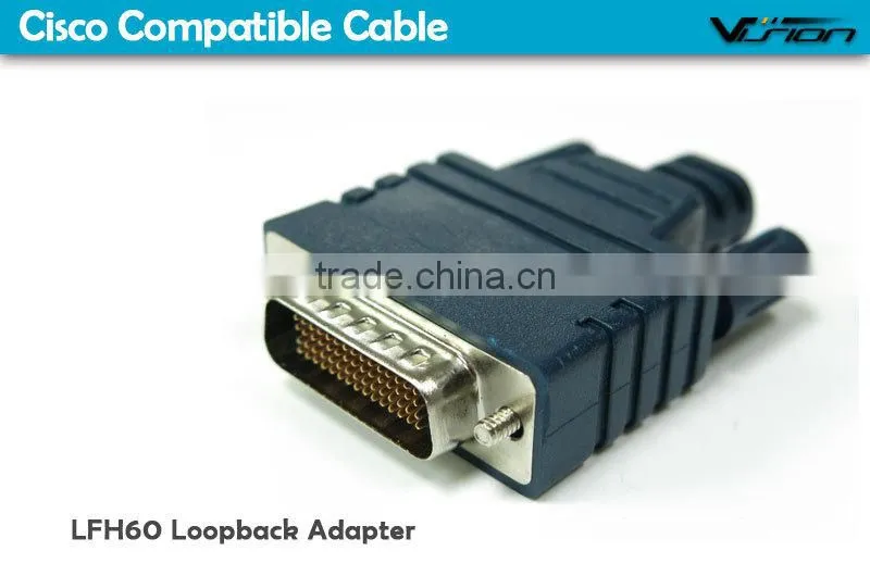 Dark blue high density LFH60 Loopback adapter DB60pin compatible with Cisco WIC-1T