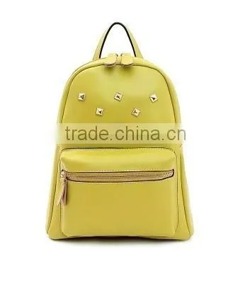 New design fashion cheap leather leisure backpack for college students