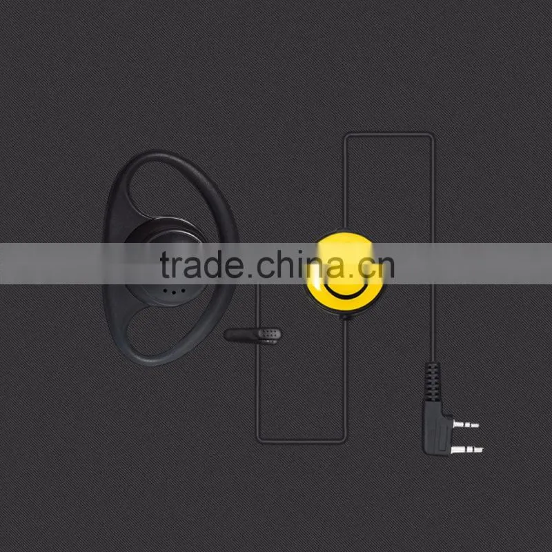Earpiece D Shape Earphones E43C-K Headphone for Walkie Talkie ZASTONE V180 ZT-V8