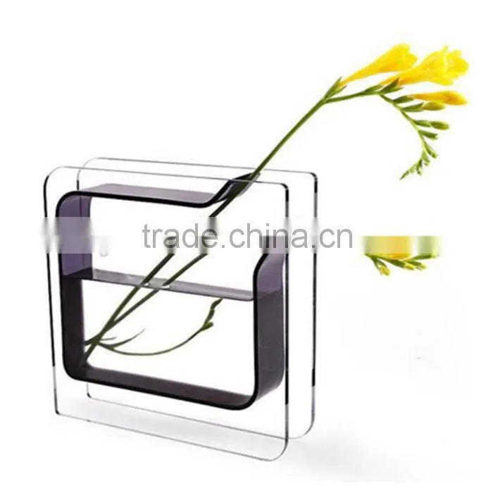 custom manufacturing clear Acrylic vase for fashion