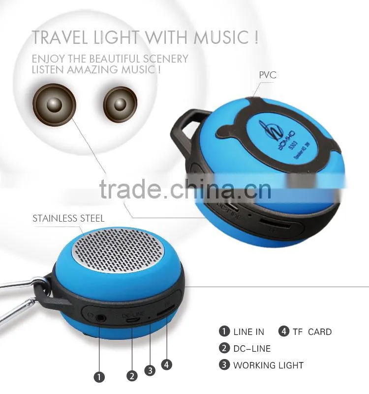 Super mini light weight outdoor portable active type wireless bluetooth speaker for mobile phone