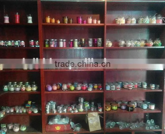 glass jar scented candle for wedding party or house decoration