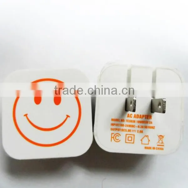 super capacitor portable travel charger Smiling face 2.1A super capacitor portable travel charger