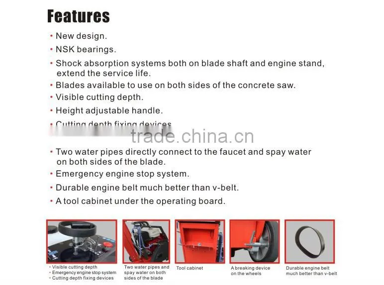 hand held concrete cutting equipment walk behind electric concrete saw