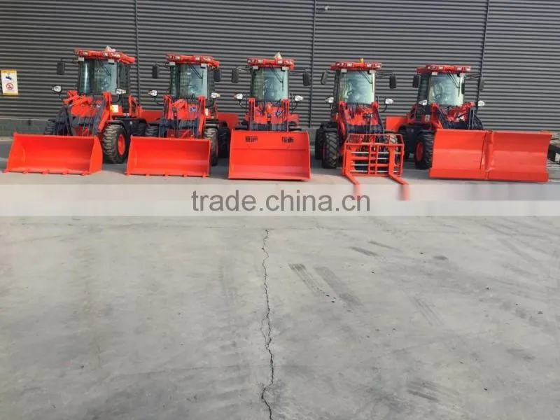 Brand 1.6 tons Mini wheel loader with sand spreader