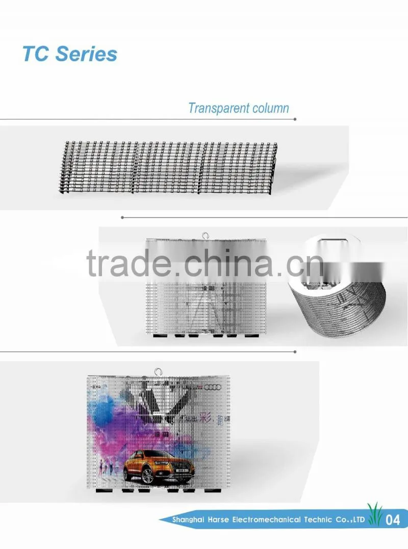 hot new products for 2016 transparent led screen with hot video player