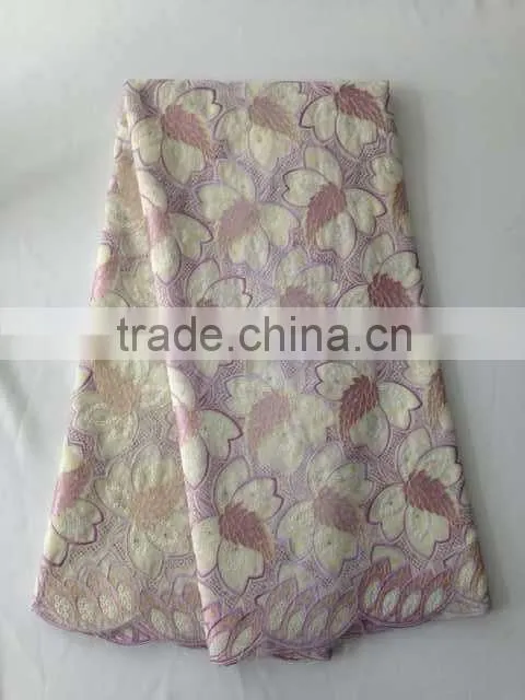 cotton flower patterns embroidery on fabric