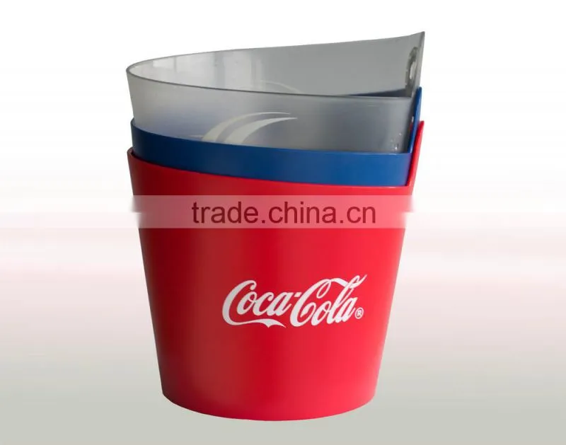 4L Plastic ice bucket with openner