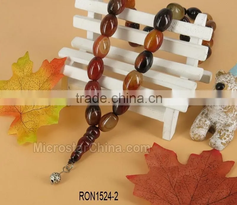 12*16mm 33pcs carnelian gemstone handmade prayer beads muslim tesbih