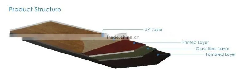 Wooden Residential PVC Vinyl Floor For Kitchen