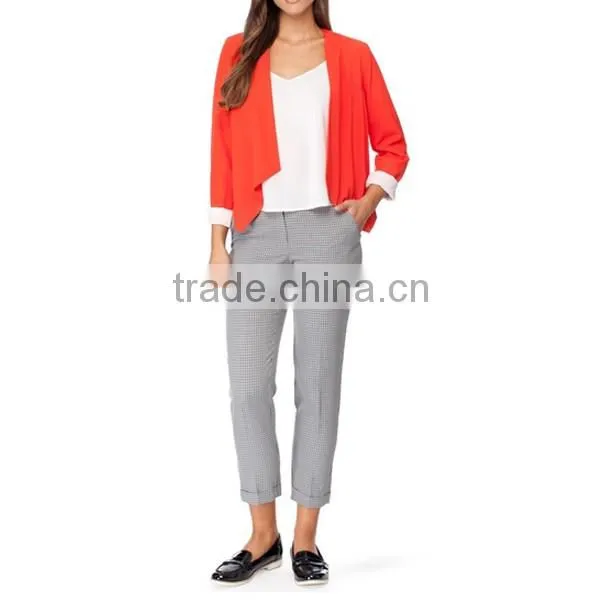 wholesale new style waterfall long sleeve coat for women jacket in new model