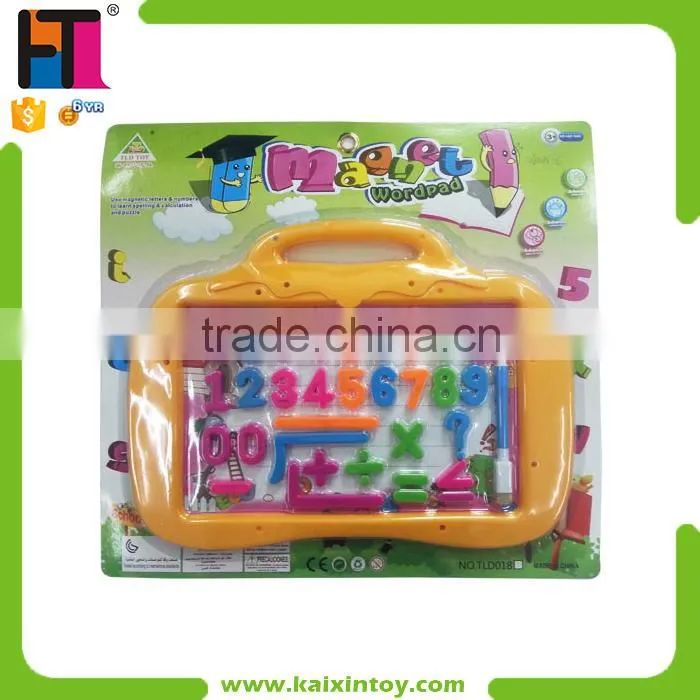 eductional toys erasable plastic writing board with magnetic numbers