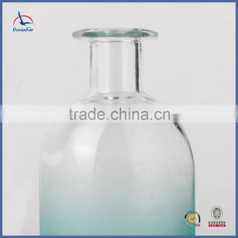 Best Selling Tall Large Color Glass Vase Recycled Frosted Cylinder Vases With Welt Top