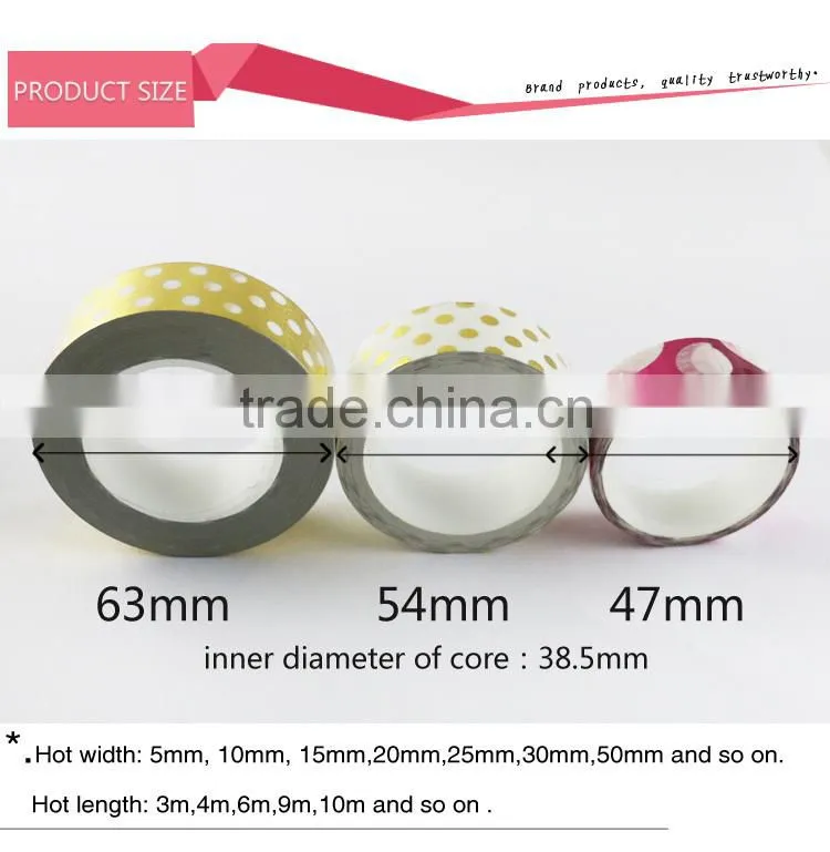 Hot selling custom printed foil washi tape