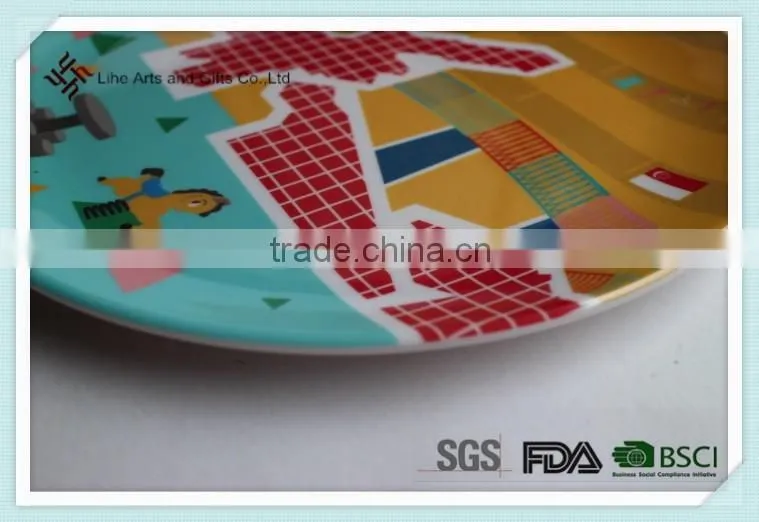 Melamine kitchenware with decal