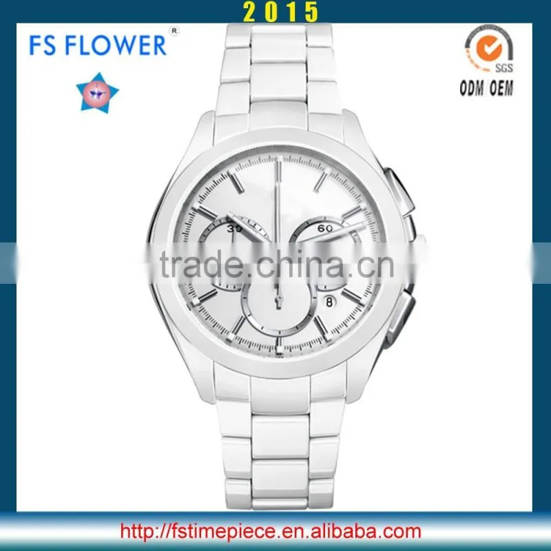 FS FLOWER - Chronograph Movement Watch VD53 Mens Watch Ceramic