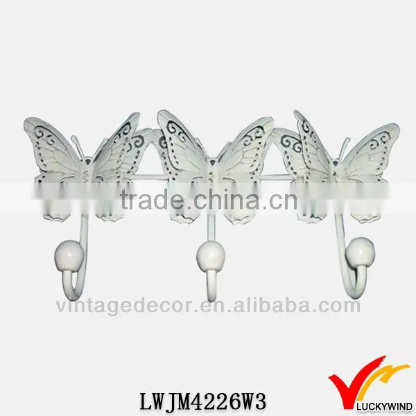 butterfly shabby chic wholesale heavy duty wall clothes hanging hooks