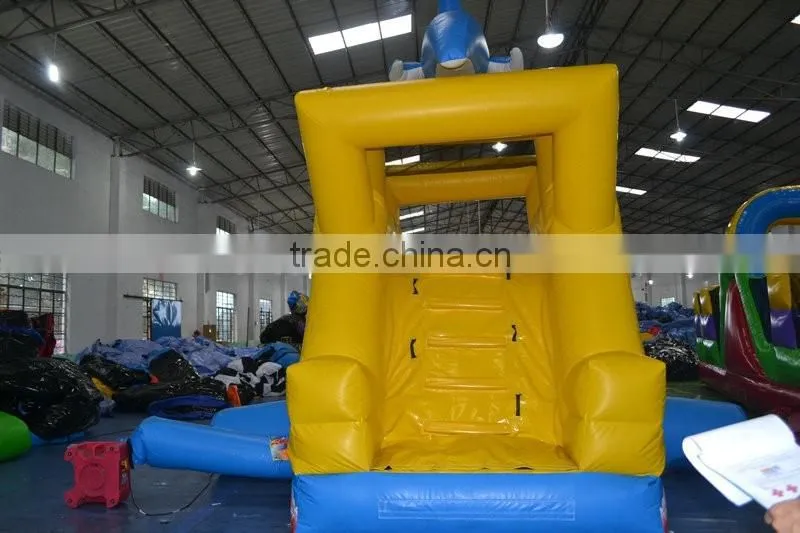 SUNJOY Funny dolphin inflatable house bounce kids water slide