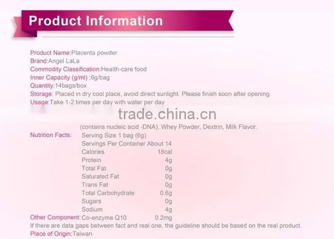 Angel Lala placenta extract powder