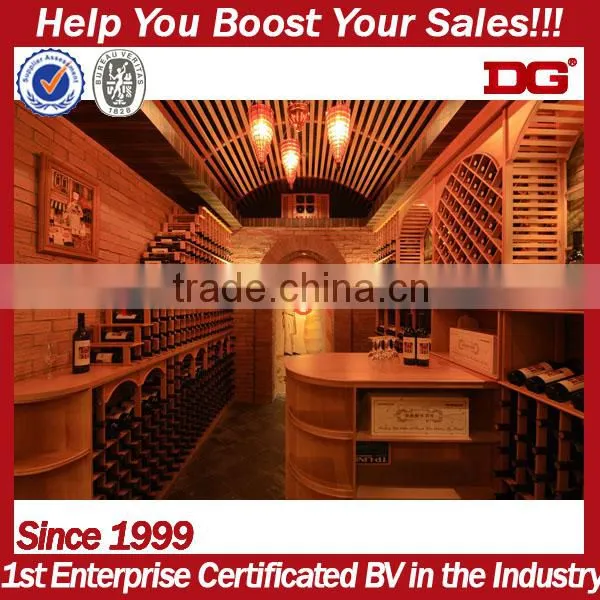 2014 Modern design high quality wood wine shelves
