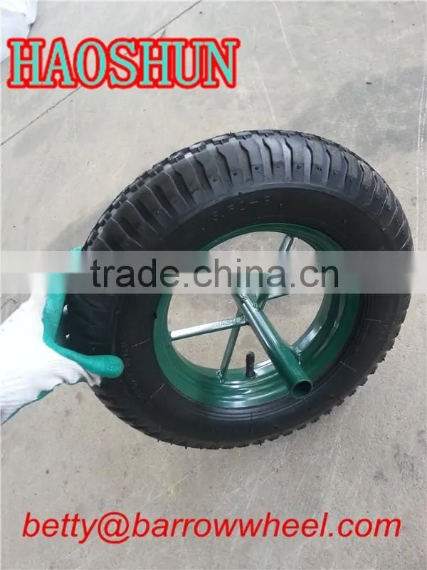 Turkey market 14 inch wheelbarrow rubber wheel 3.50-8