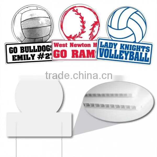 UV resistance cartonplast sign/coreflute sign/coroplast sign with metal stake