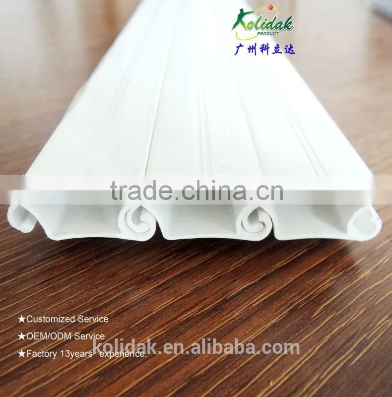 Plastic extrusion White PVC profile for rolling door