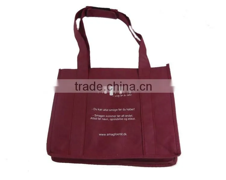 Durable Black Non-woven Shopping Bag wine bags bulk