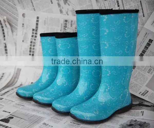 Yellow fashion rubber rain boots