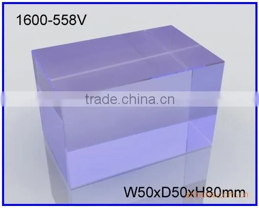 2016 Beautiful purple clear crystal cube