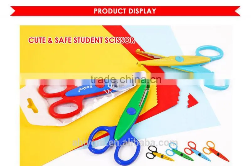 New Design Different Blade Shape Full Plastic Student/Children 6.5" Scissors