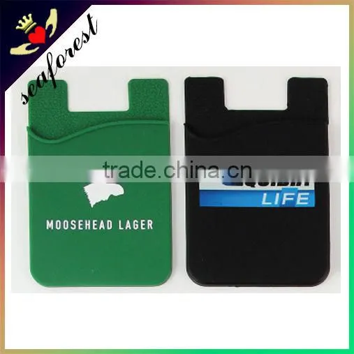 3M sticker silicone card pocket,silicon adhesive card holder,silicone smart wallet for promotion
