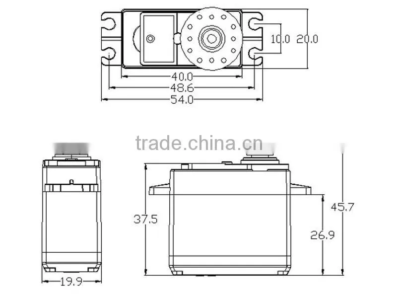 K-power DC motor metal gear Analog servo 14.5KG@6v 0.13sec M1300