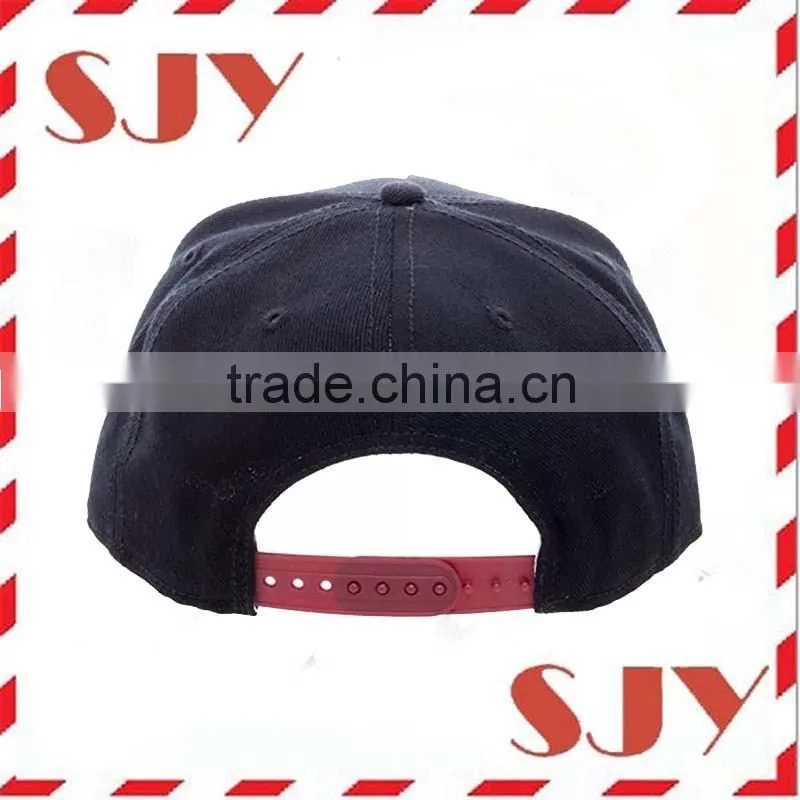 Flat top custom 3d embroidery flat bill snapback hats