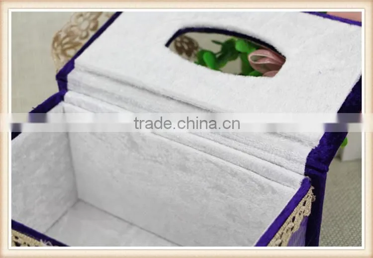 High-grade velvet mini tissue box
