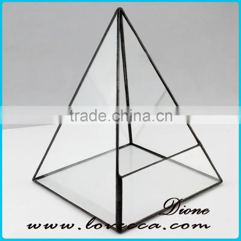 2016 fashion design Pyramid Geometric Glass Terrarium / Hand Made Planter / Air Plant glass vase