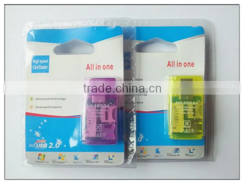 OEM USB 2.0 Multi Slot Memory Card Reader for SD/Mini SD/Microsd/minisd/TF/M2/MS(OS-CR128)