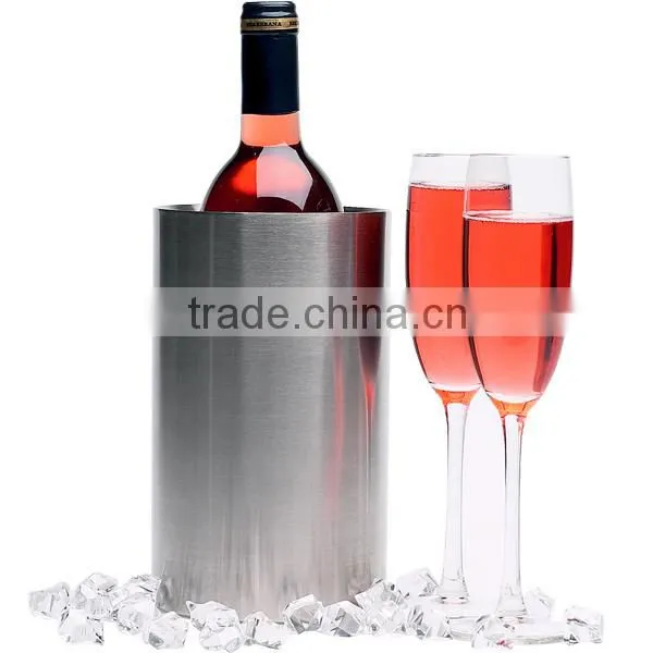 Stainless steel double walled wine cooler
