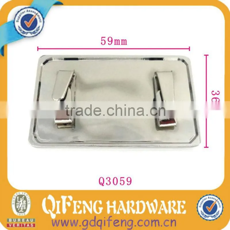 shinny nickel with good plated metal tags for labeling,suitable handbags leather luggage cases,bag accessories qifeng q-2910