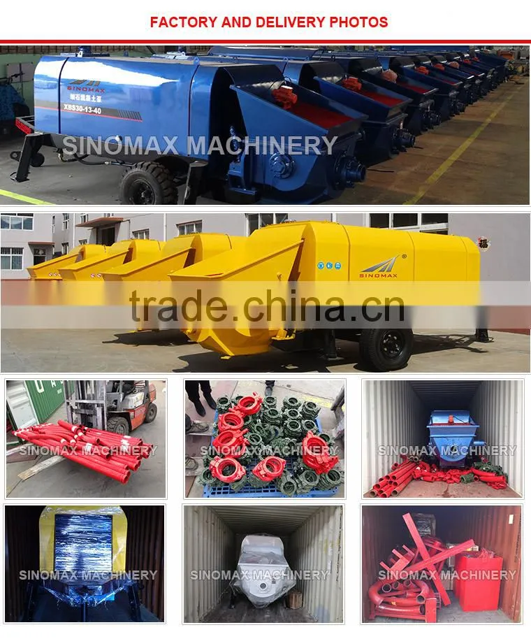 TOP! 60m3/h 80m3/h Diesel Engine Trailer Concrete Pump for sale with CE Certificated