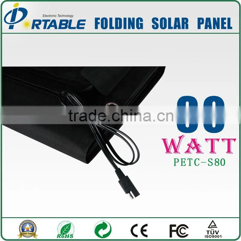 80W foldable solar panel for all kinds of laptop