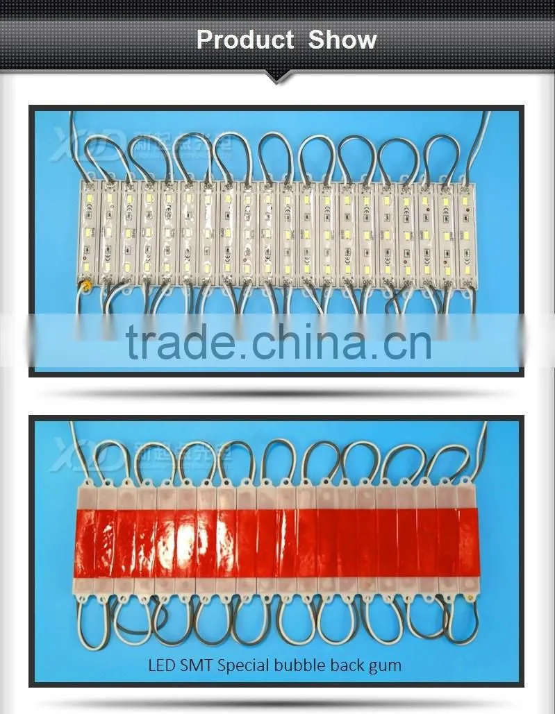XQD cheapest 3 leds chip led alphabets moudle alphabet board signal moudle light smd 5730 5630 chip light injection