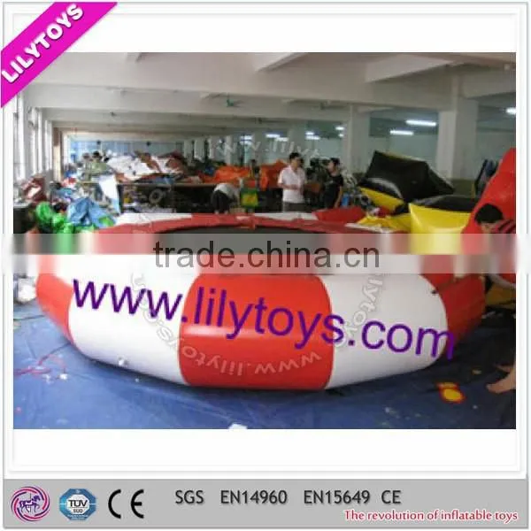 EN15649 hot sale Guangzhou water sport with best 0.9mm pvc/crazy trampoline beach toy