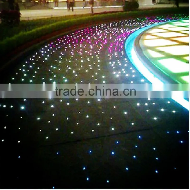 fiber optic light in swimming pool showing shooting star effect , twinkle , fireworks , LED thunder effect